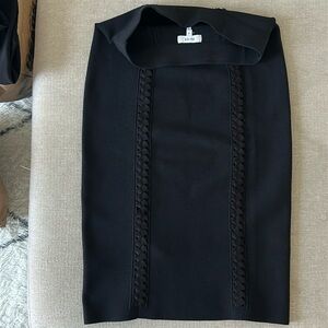 Reiss Black Textured Women's Skirt